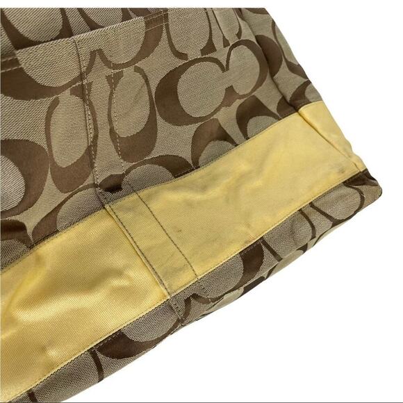 Coach Signature Stripe Jacquard Tote Diaper Bag Signature Canvas F13803 Yellow - Picture 13 of 16